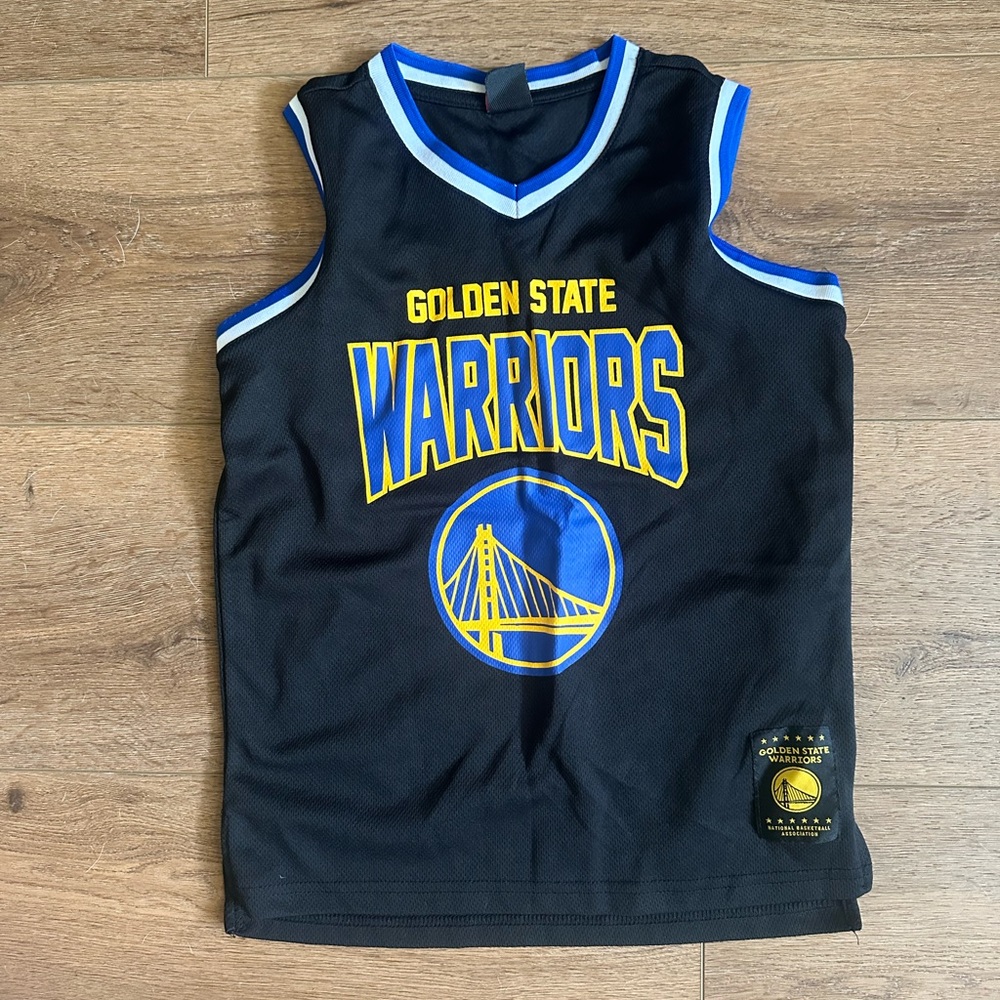 Boys Golden State Warriors Black Jersey Size 10-12